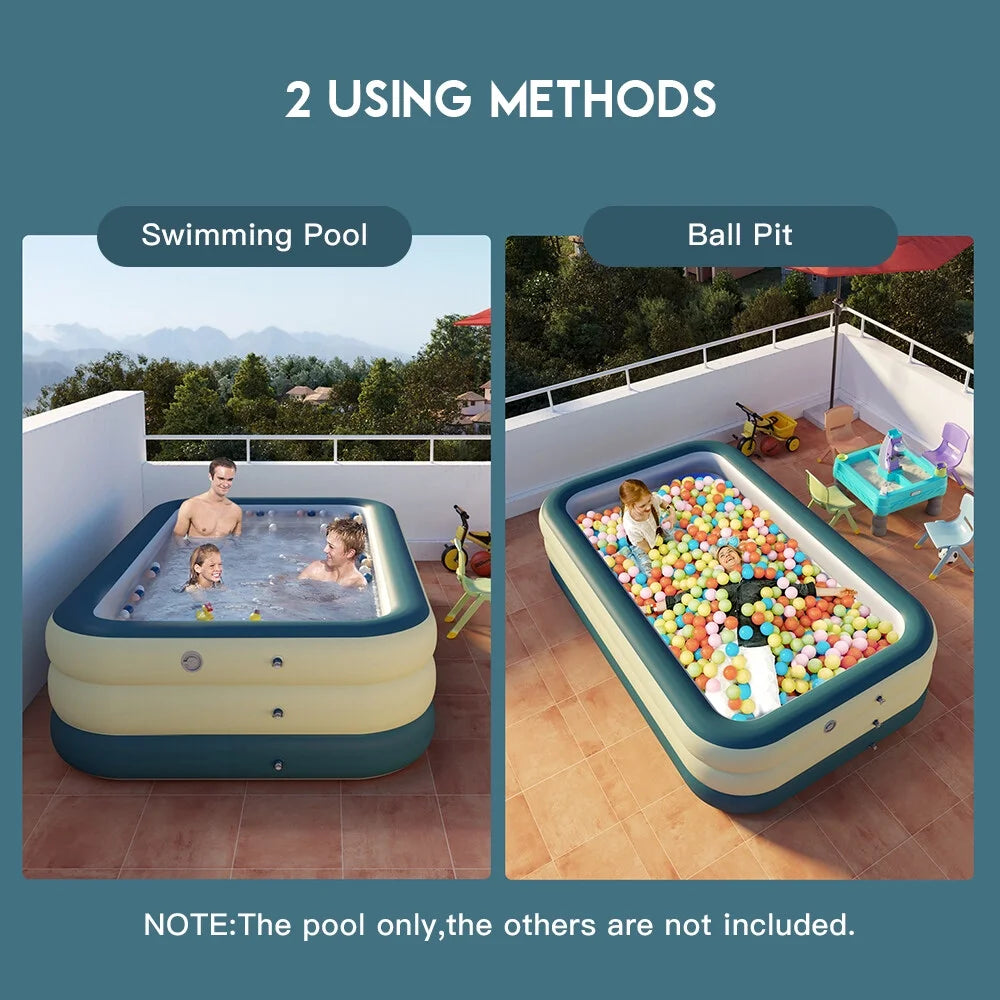 Inflatable Swimming Pool for Outdoor Garden Backyard