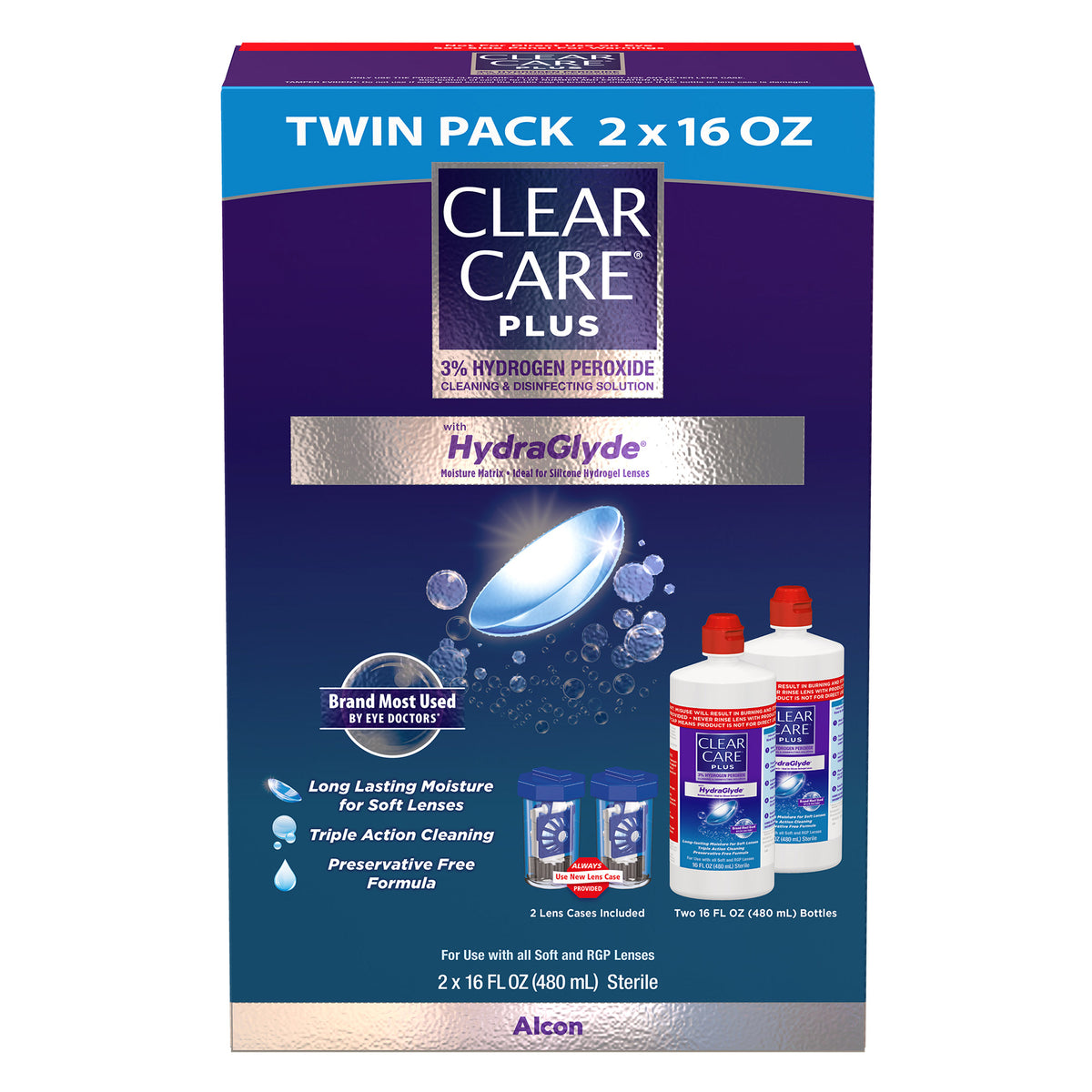 Clear Care Plus Cleaning & Disinfecting Solution, 32 Fluid Ounces