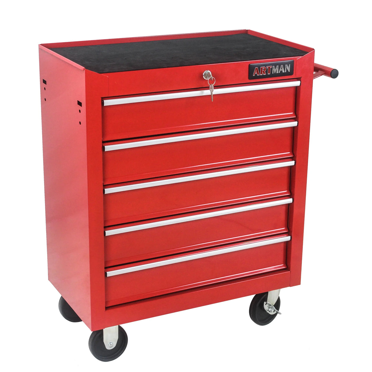 5 Drawer Rolling Tool Chest, Steel Tool Storage Cabinet for Garage Storage with 4 Wheels and Locker