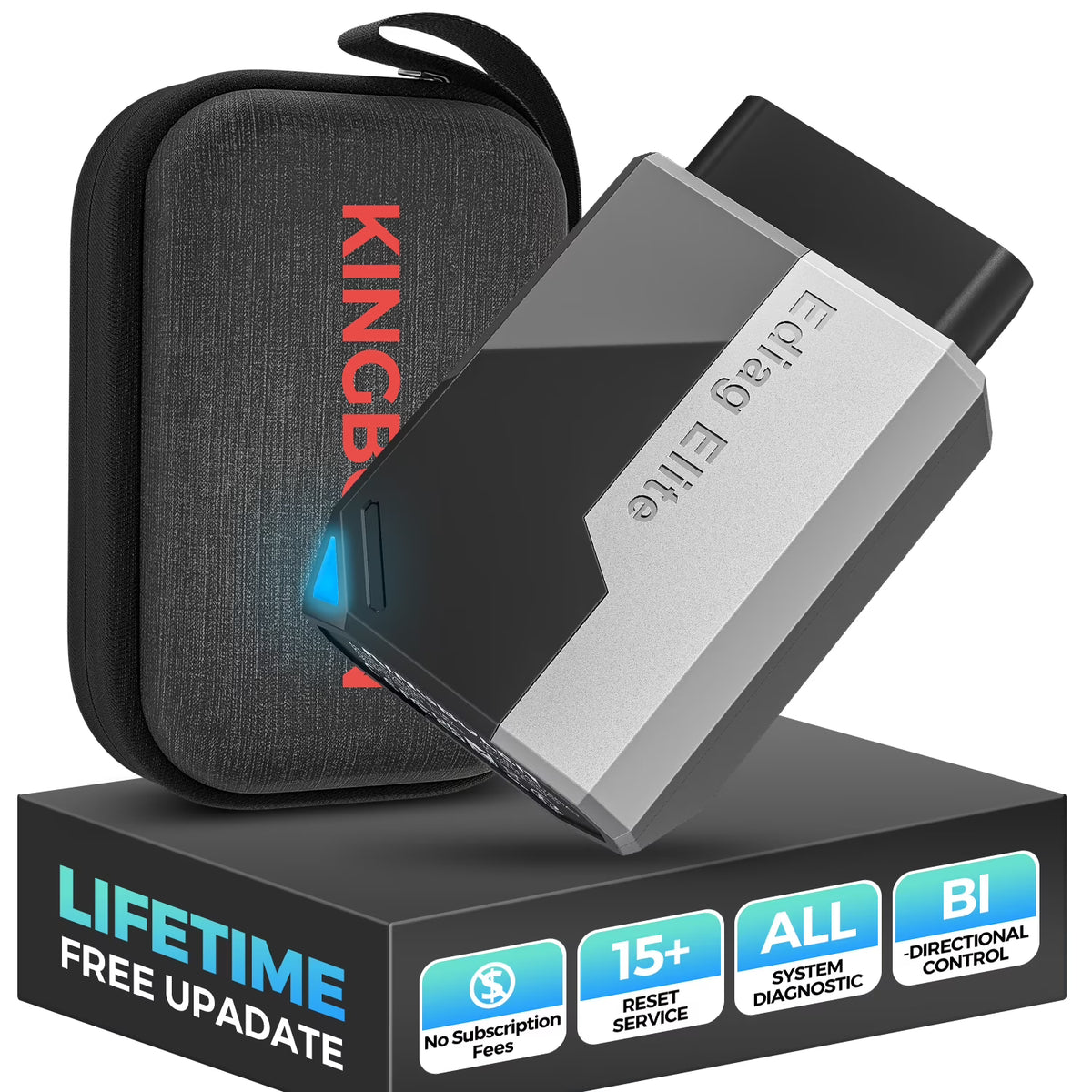 KINGBOLEN Ediag Elite OBD2 Bluetooth Car Scanner, Bi-Directional Control Scan Tool for iOS & Android with All System Diagnostic, 15+ Hot Reset, CANFD Protocol, FCA AutoAuth,Free Lifetime Update