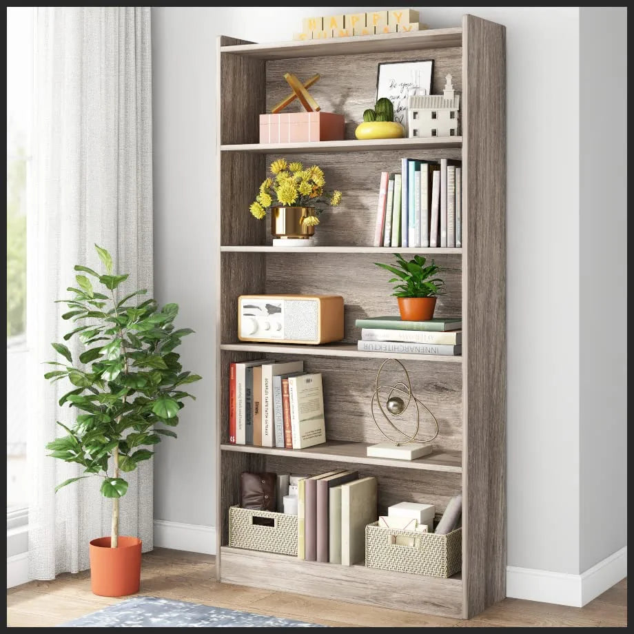 Tribesigns 72" Tall Bookshelf, Modern 6-Shelf Open Bookcase, White