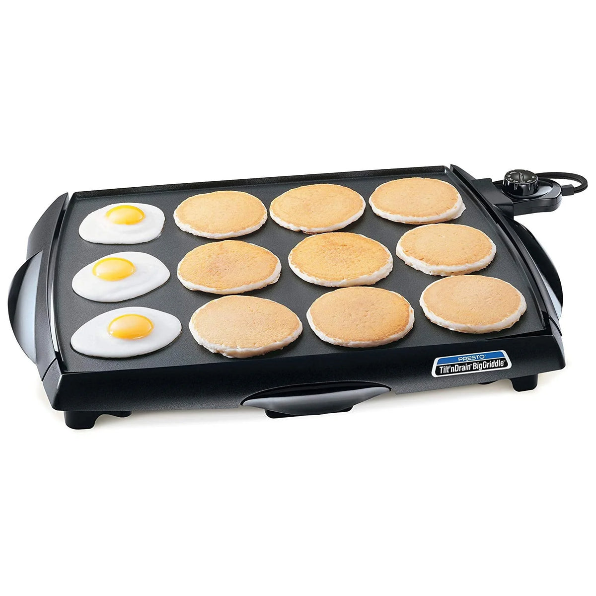 Presto Tilt 'N' Drain Big Griddle Electric Cool-Touch Griddle 07046