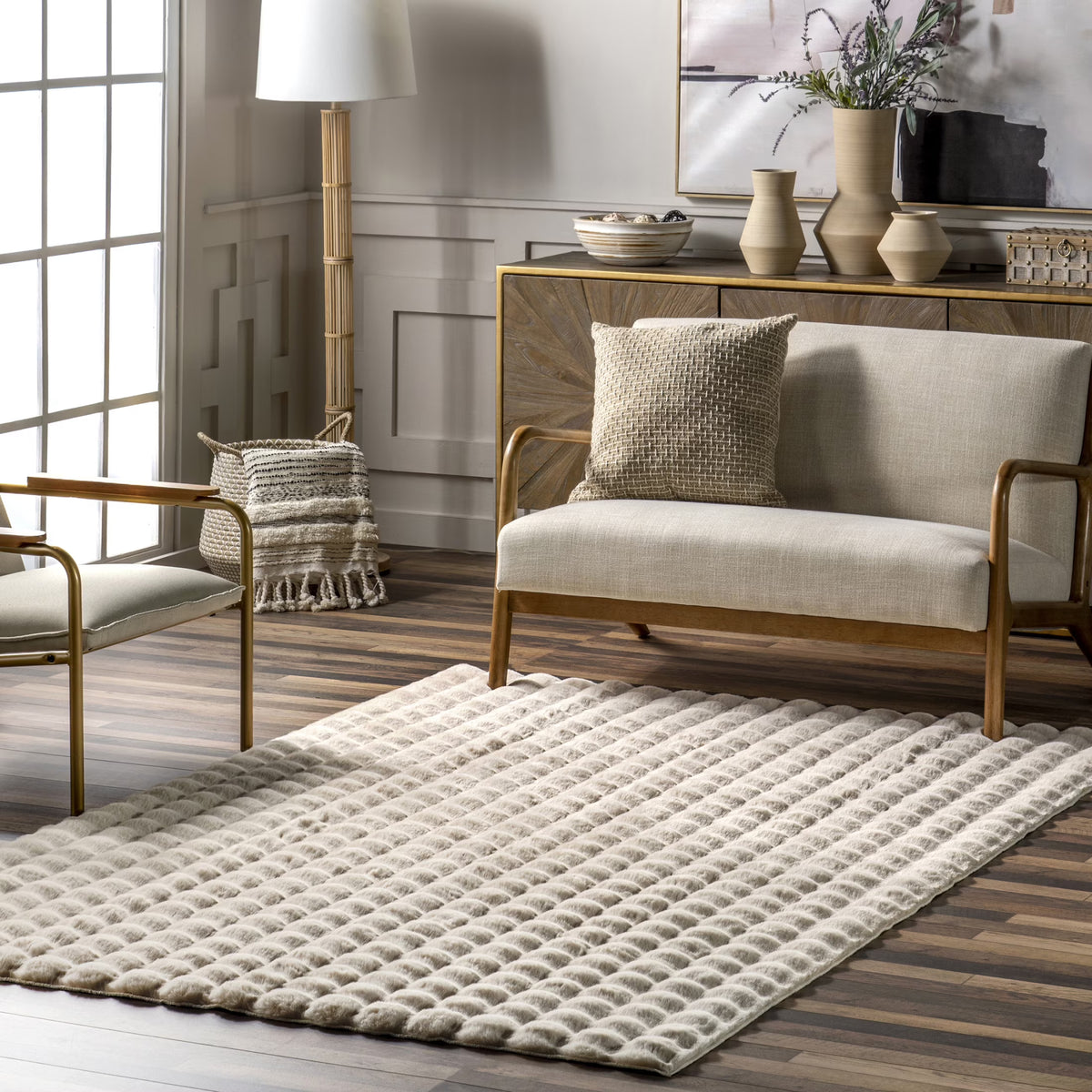 nuLOOM Jeni SuperiorWash Solid Faux Rabbit Machine Washable Area Rug, 2' 6" x 8', Runner, Jeni Grey