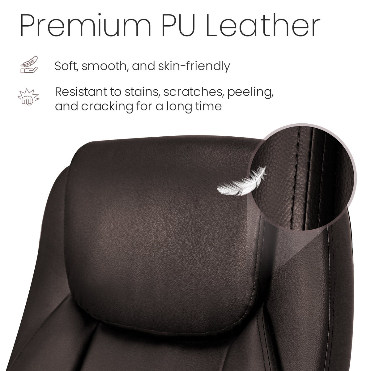 NEO CHAIR Executive Office Chair, Ergonomic High back Cushioned, Wide Leather Seat 8 Hours Heavy Duty Design, Flip Up Armrest Computer Desk Chair, Black