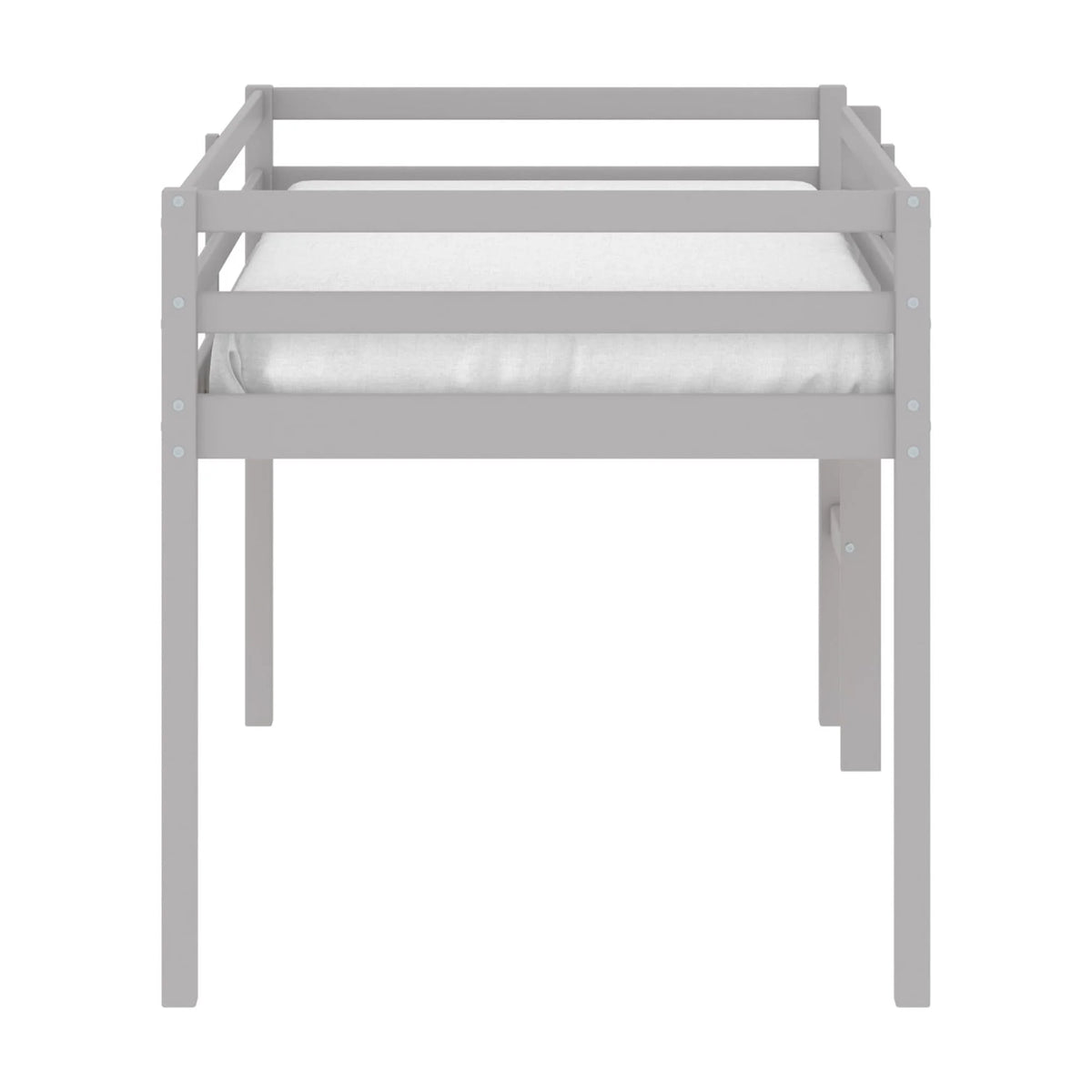 HH2Home Campbell Wood Twin Junior Loft Bunk Bed, White