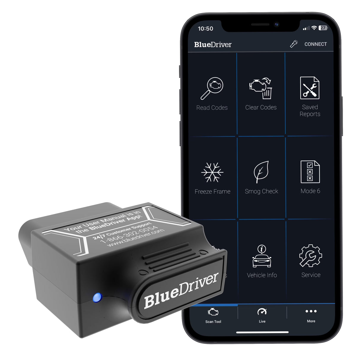 BlueDriver Pro OBD2 Bluetooth Car Diagnostic Scan Tool and Code Reader for iPhone and Android