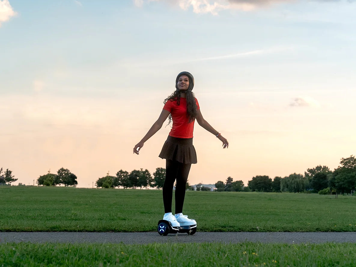 Hover-1 Evolution Hoverboard for Children, LED Headlights, 6 mph Max Speed, Midnight Blue