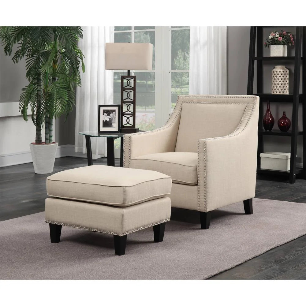 Picket House Emery Ottoman Heirloom Charcoal