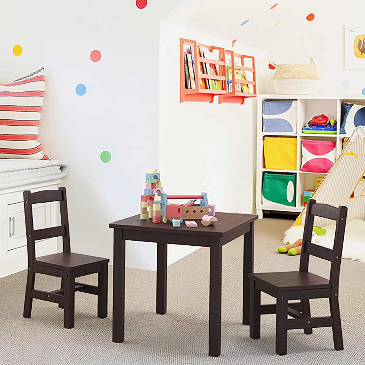 Curipeer 2-Tier Kids Bookshelf, Toy Storage Organizer with Motion-Activated Light, White