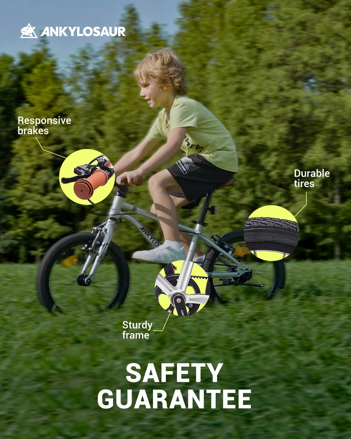 Lightweight 16" Kids Bike for Boys & Girls, Ages 4-12, with Unique Belt Drive