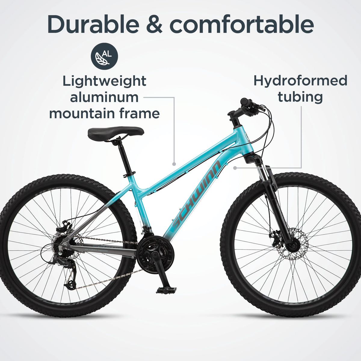 27.5" AL Comp Women's Mountain Bike, 21 Speeds, Blue