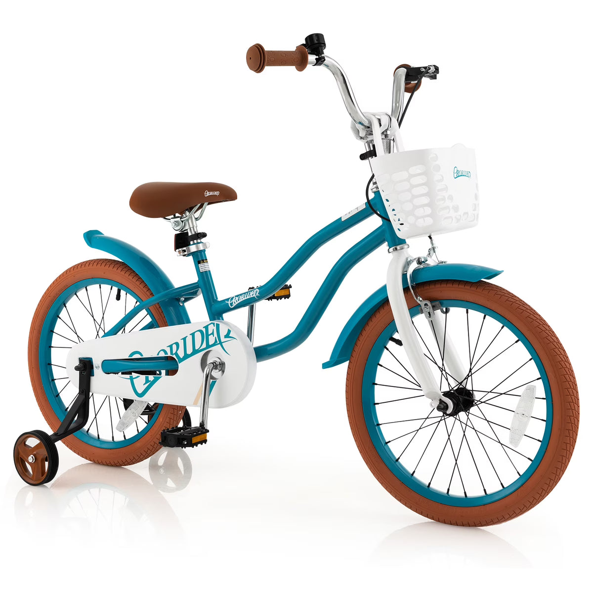 Costway 18'' Kids Bike Toddler Bicycle with Training Wheel Kickstand for 4-8 Years Old Pink