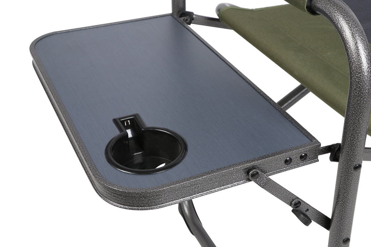 Ozark Trail Oversized Director Chair with Side Table for Outdoor, Green Fabric