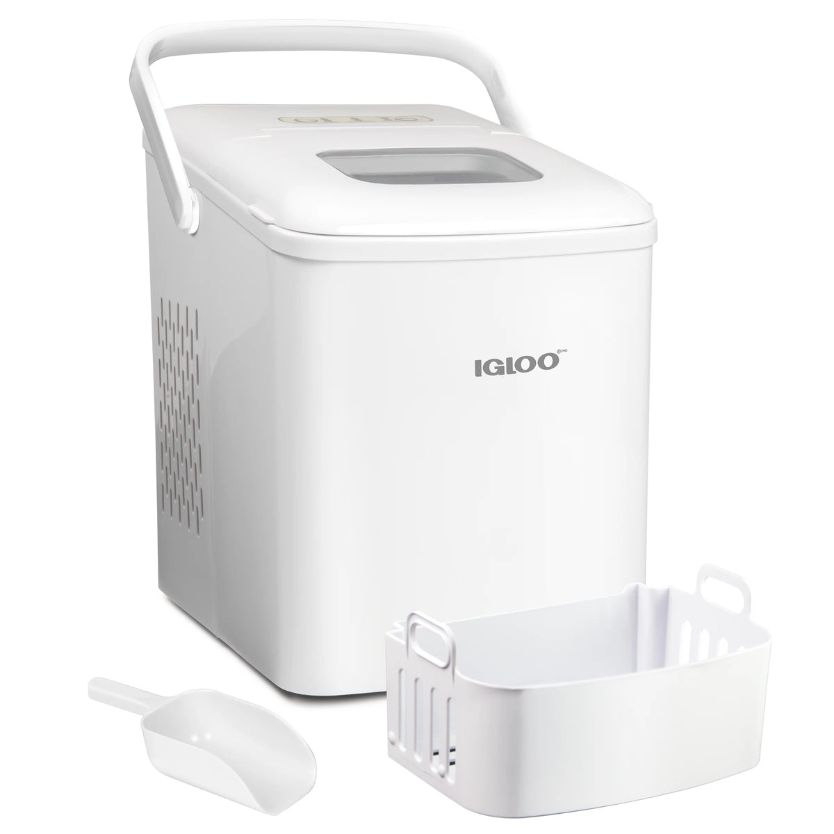 Igloo Handled Automatic Ice Machine Self Cleaning Countertop Ice Maker with Scoop, Aqua