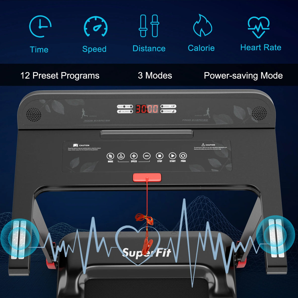 Gymax Electric Folding Treadmill Portable Cardio Running Machine w/ APP Control Red