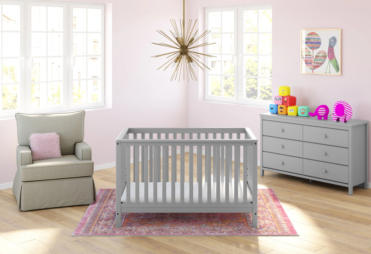 Storkcraft Alpine 6 Drawer Nursery Double Dresser, White