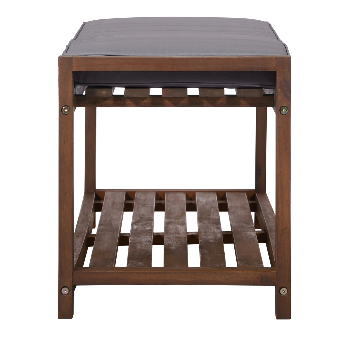 Manor Park Chevron Outdoor Storage Acacia Wood Bench - Brown