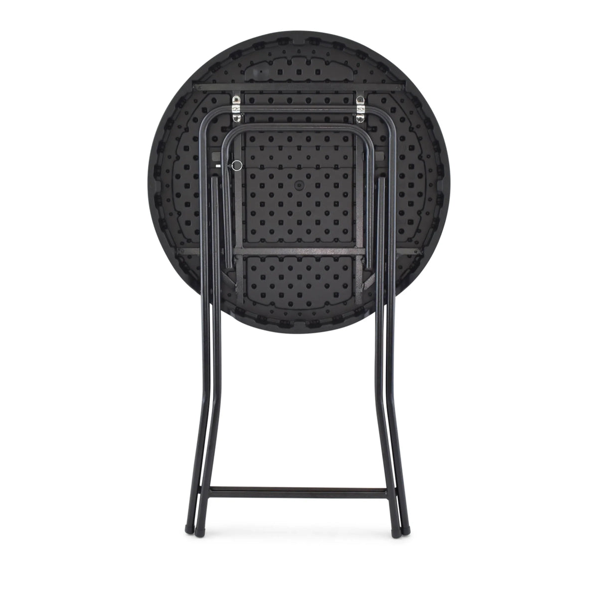 TitanPRO? Plastic Folding Cocktail Table 32 Round - Black
