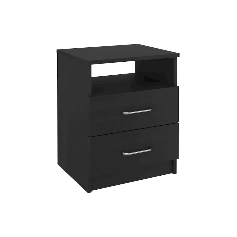 Tuhome Napoles 2 Drawer Night Stand Espresso