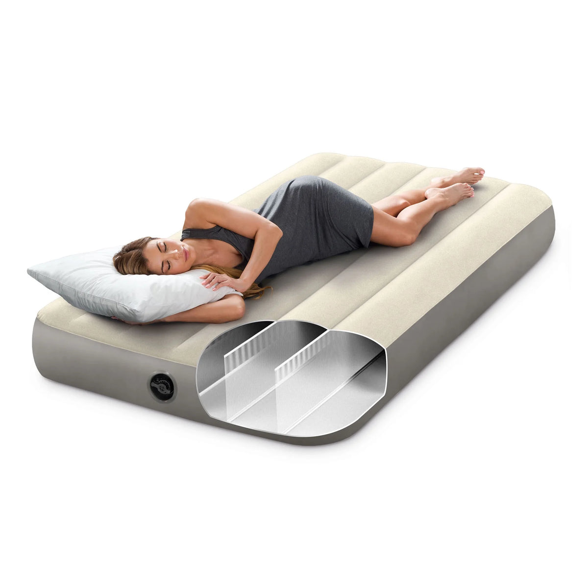 Intex Dura-Beam Standard Single Inflatable Air Mattress, Twin, 4 Pack