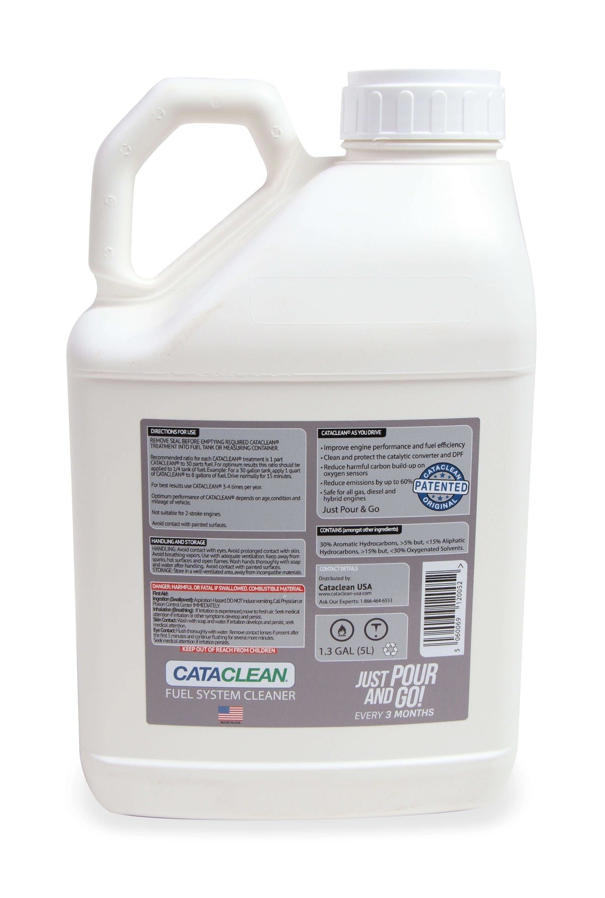 Cataclean Fuel & Exhaust System Cleaner, Automotive Additive, Catalytic Converter Restorer, 5 Liter Bulk - Ideal for Fleet and Industrial