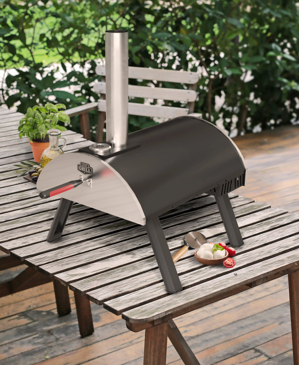 Expert Grill 15" Charcoal Pizza Oven, Black