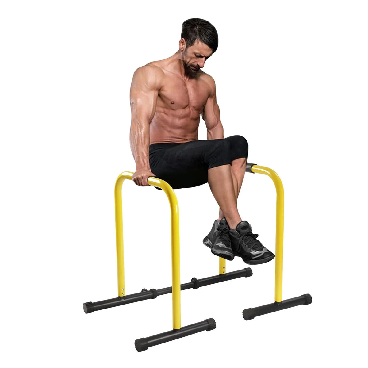 Miumaeov Dip Bar Dip Station Functional Heavy Duty Dip Stands Fitness Workout Dip bar Station Stabilizer Push Up Stand Adjustable Height 440LBS Loading Capacity