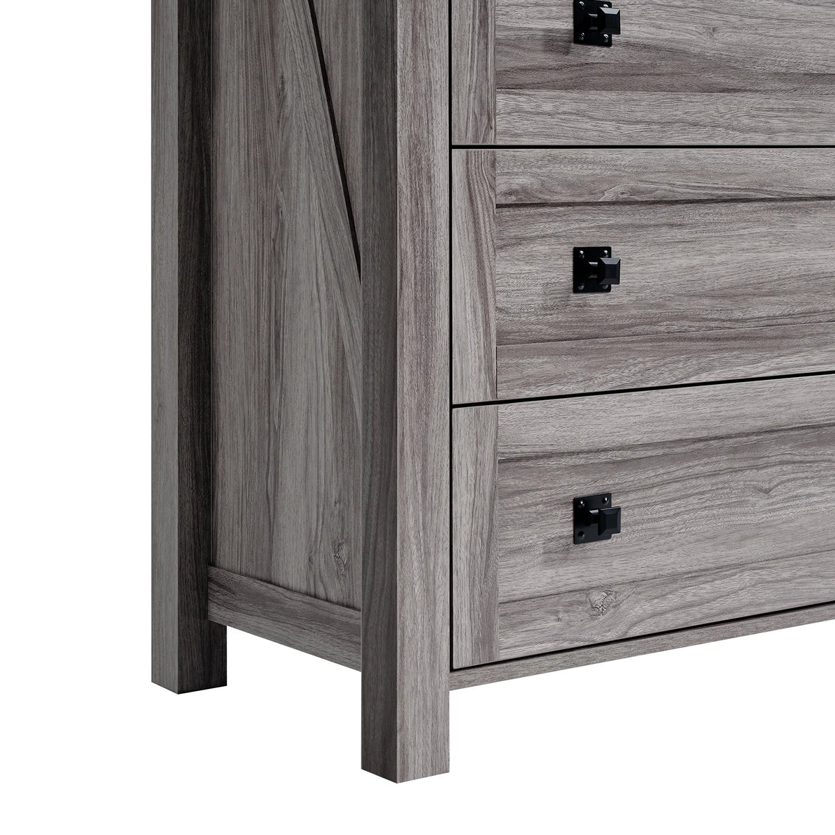 CHITOOMA Wooden Dressers for Bedroom 6 Drawer Adult, 47.2" Storage Cabine with Double Handle, Chest of Drawers for Living Room Hallway, Walnut