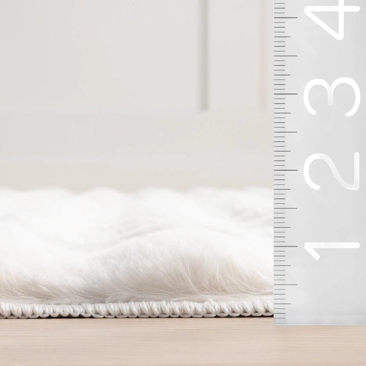 nuLOOM Jeni SuperiorWash Solid Faux Rabbit Machine Washable Area Rug, 2' 6" x 8', Runner, Jeni Grey