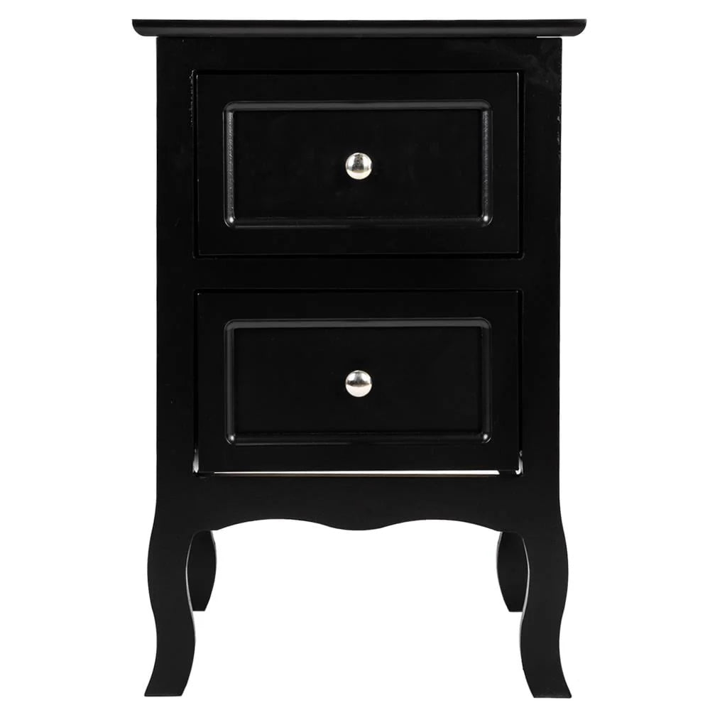 Ktaxon Nightstand,End Side Table Wooden Nightstand Bedroom Storage Cabinet with 2-Drawer,Country style Furniture