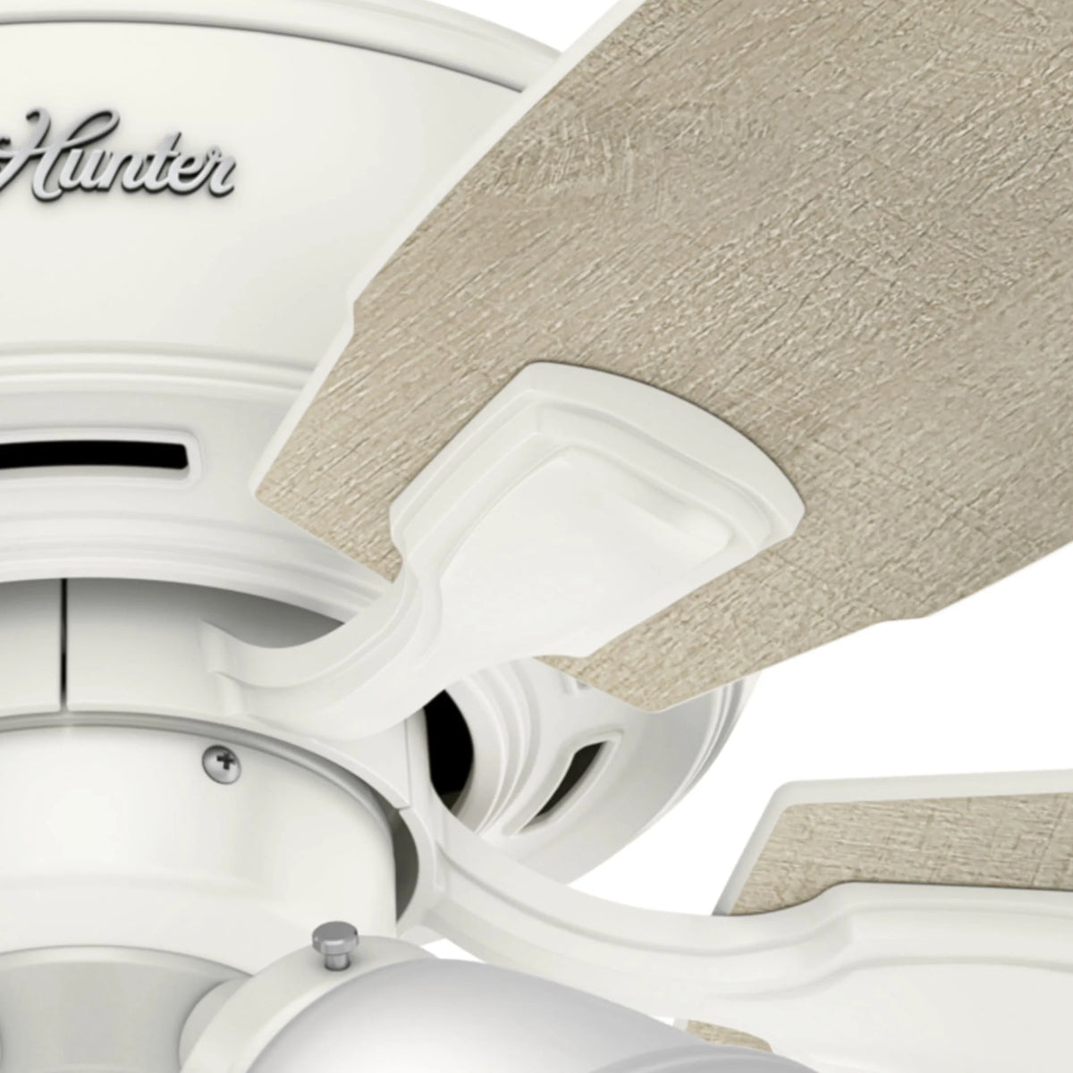 Hunter - Amberlin Indoor Ceiling Fan With Light, 52-inch, Brushed Nickel, Casual-style, 3-speed WhisperWind Motor, 53216, for Living Rooms, Bedrooms