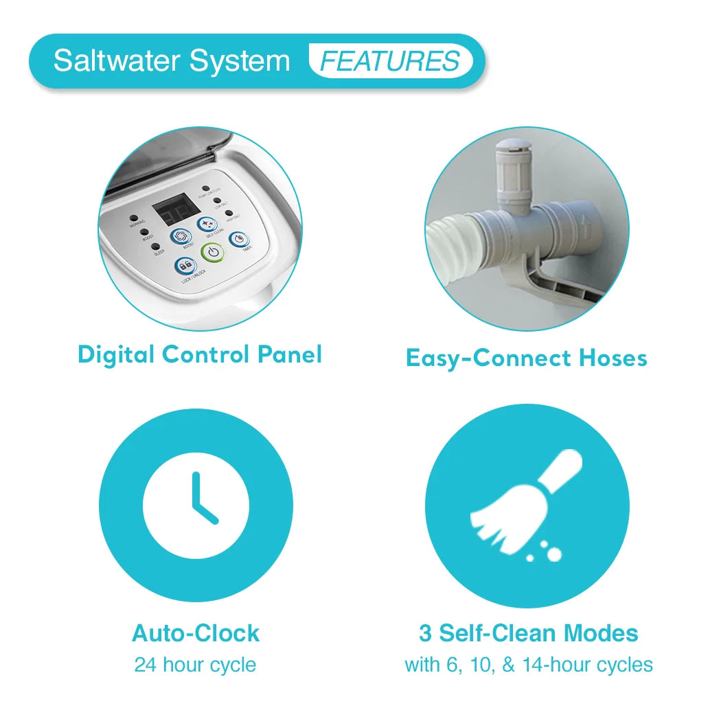 Intex 26661EG Krystal Clear Pool Small and Sleek Saltwater System, 110-120V