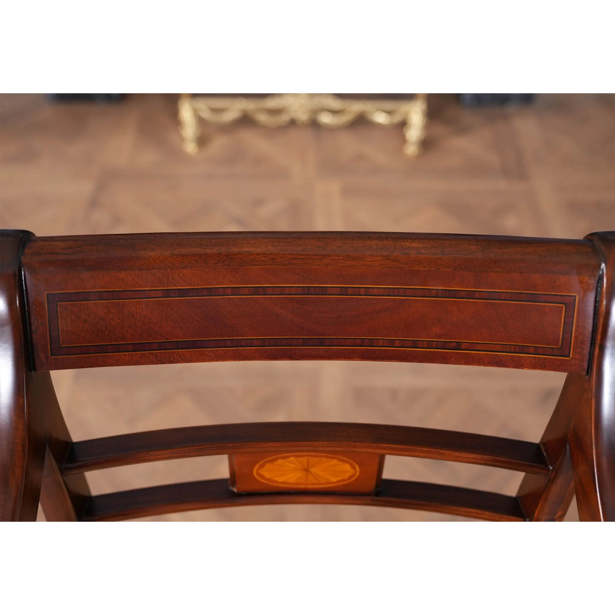 Banded Mahogany Arm Chair