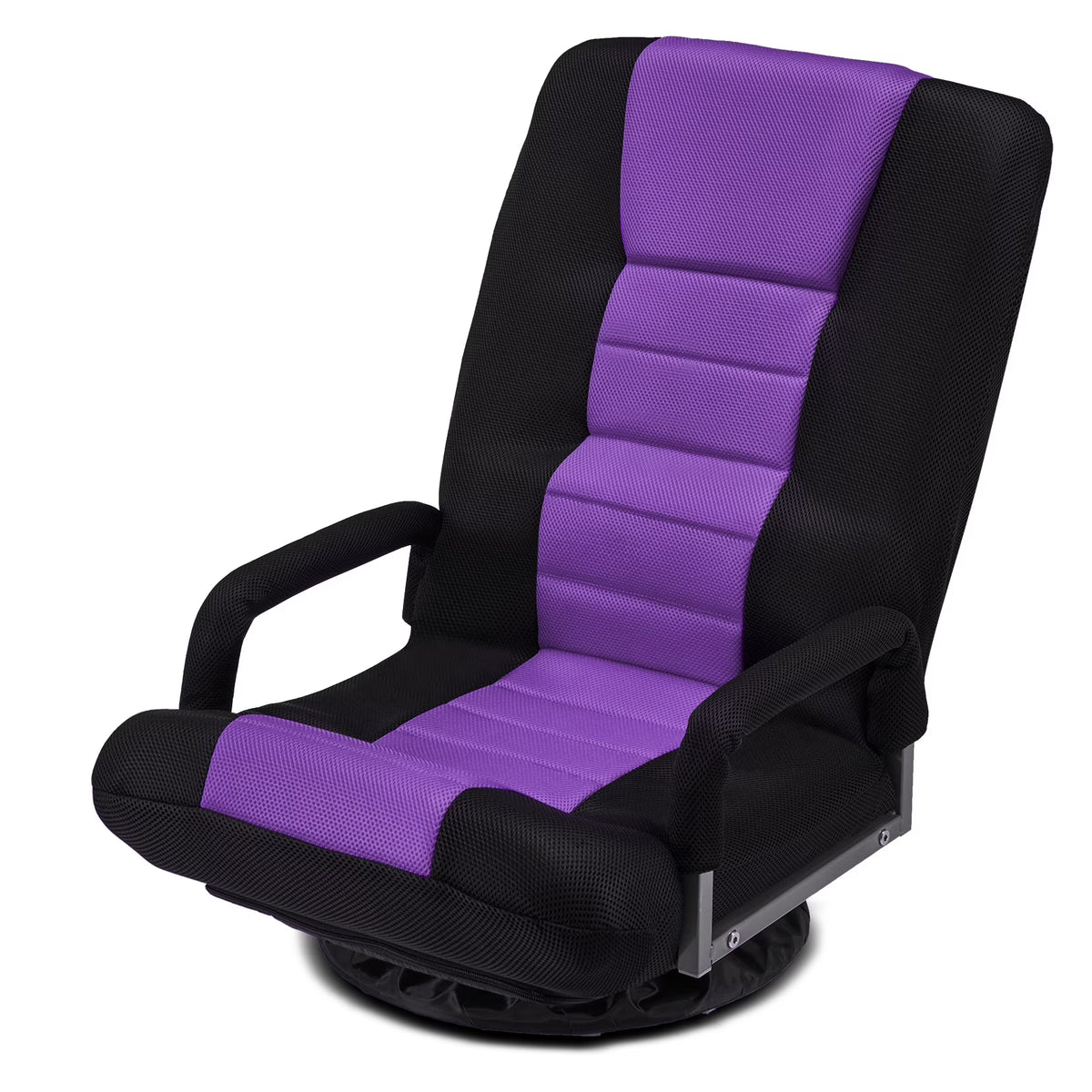 Avocahom Swivel Gaming Floor Chair w/ Armrest Handles, No Assembly gaming chair rocker, Folding Reclining Sofa w/6 Position Adjustable Backrest for Video Games, Watching TV, Reading,Blue