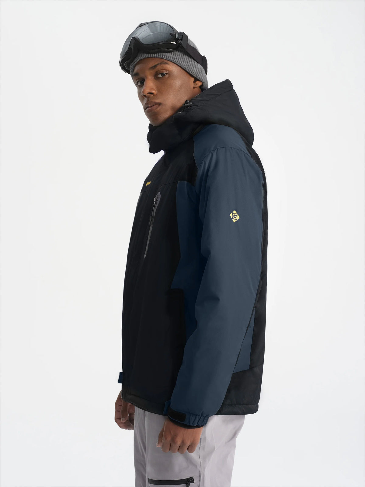 GEMYSE Mens Mountain Ski Snow Jacket Waterproof Windbreaker for Winter Rain(Graphite Grey, XL)