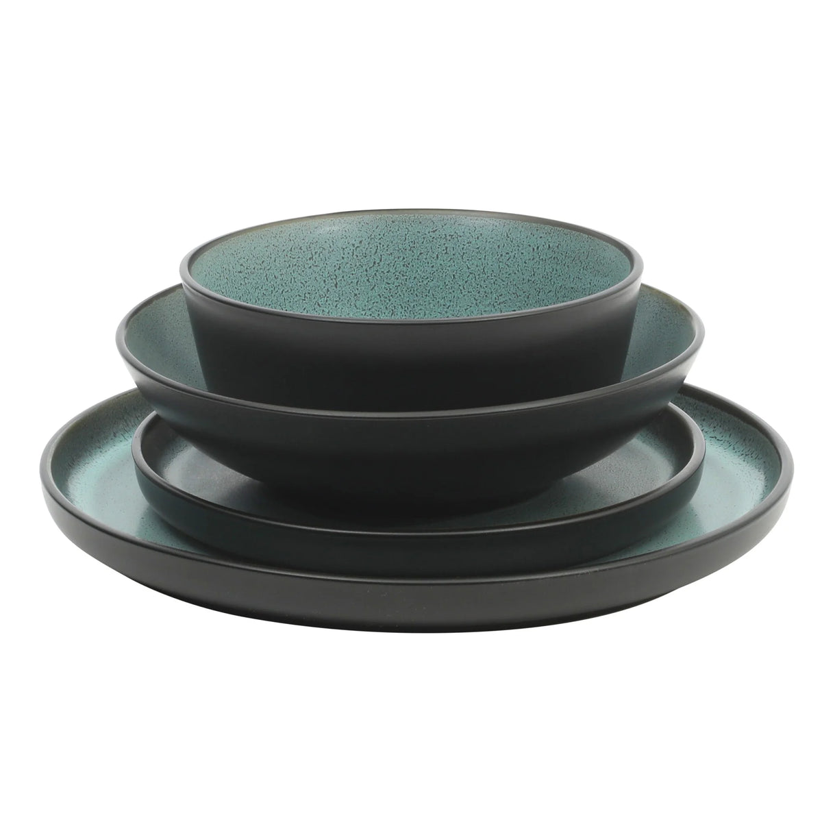 Gibson Elite Tribeca Loft 16-Piece Dinnerware Set - Service for 4 - Matte Blue