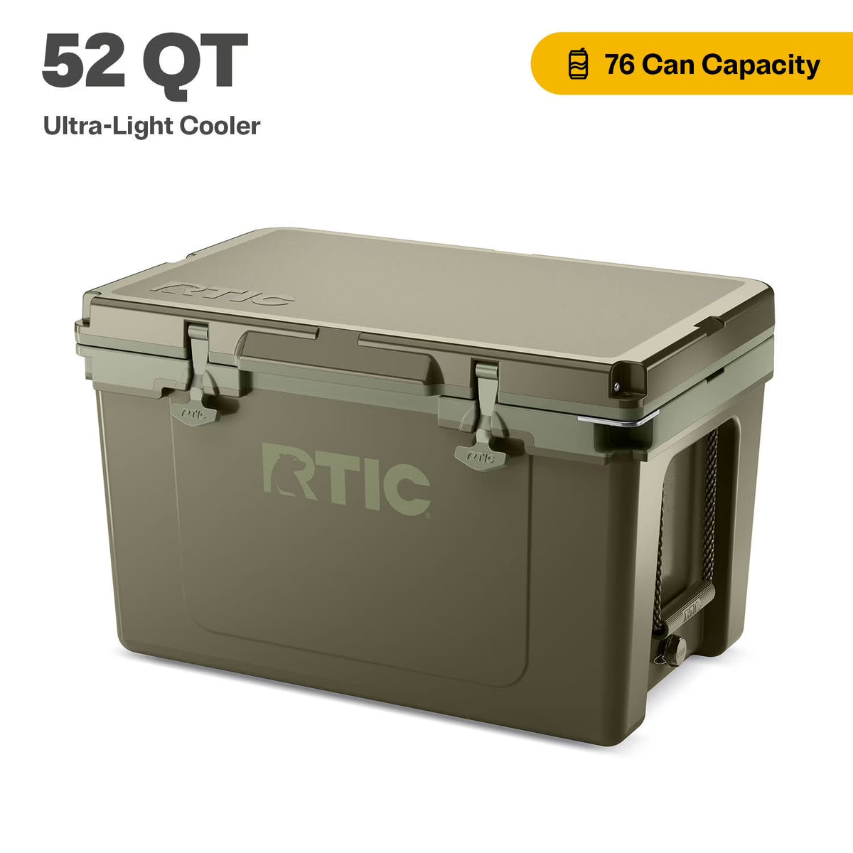 RTIC 52 QT Ultra-Light Hard-Sided Ice Chest Cooler, Fits 76 Cans, Trailblazer