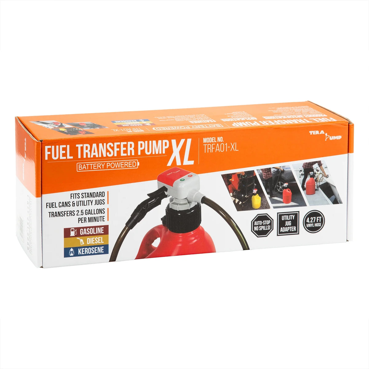 Tera Pump TRFA01-XL Utility Jug Battery Powered Fuel Transfer Pump (Pump Only)
