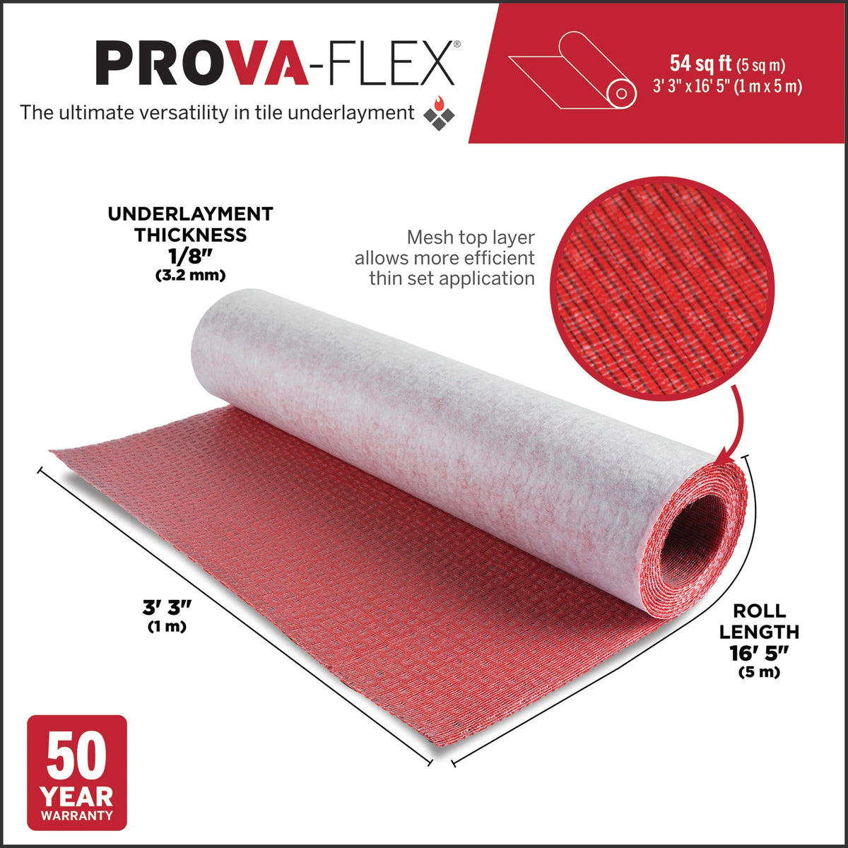 M-D Building Products TT8004RED82R 3.28 in. x 82 ft. PROVA-FLEX? Underlayment Roll (269 SQ FT)