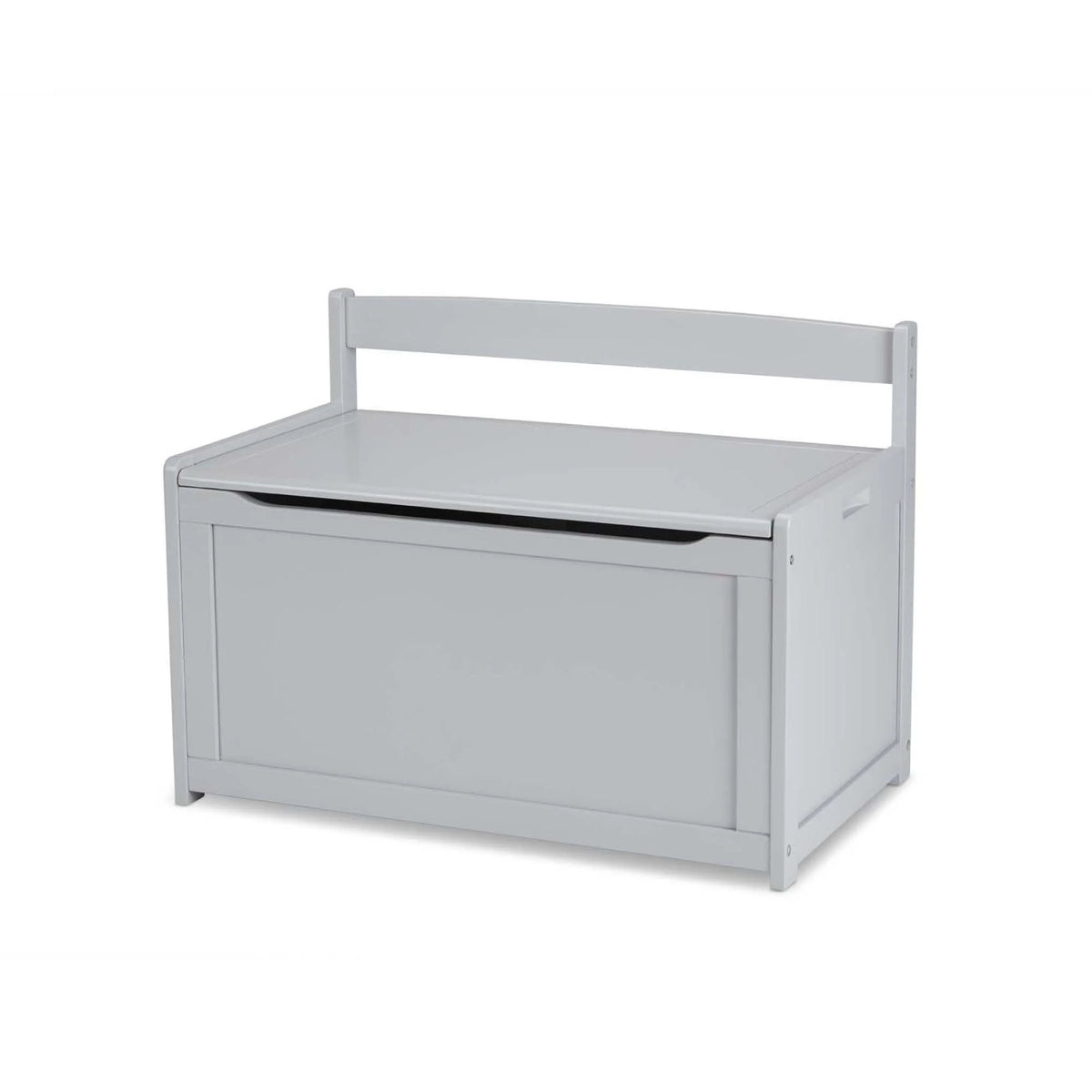 Melissa & Doug Wooden Toy Chest, Toy Storage Box (Gray) with Hinged-Lid, Playroom Furniture for Kids Ages 3+ [Wood]