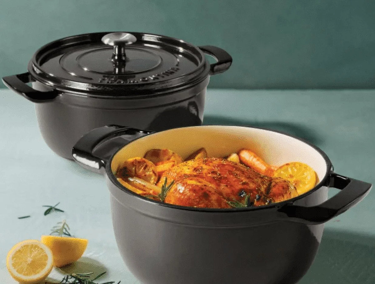 Tramontina 4-quart & 6-quart Enameled Cast Iron Round Dutch Oven, 2-pack
