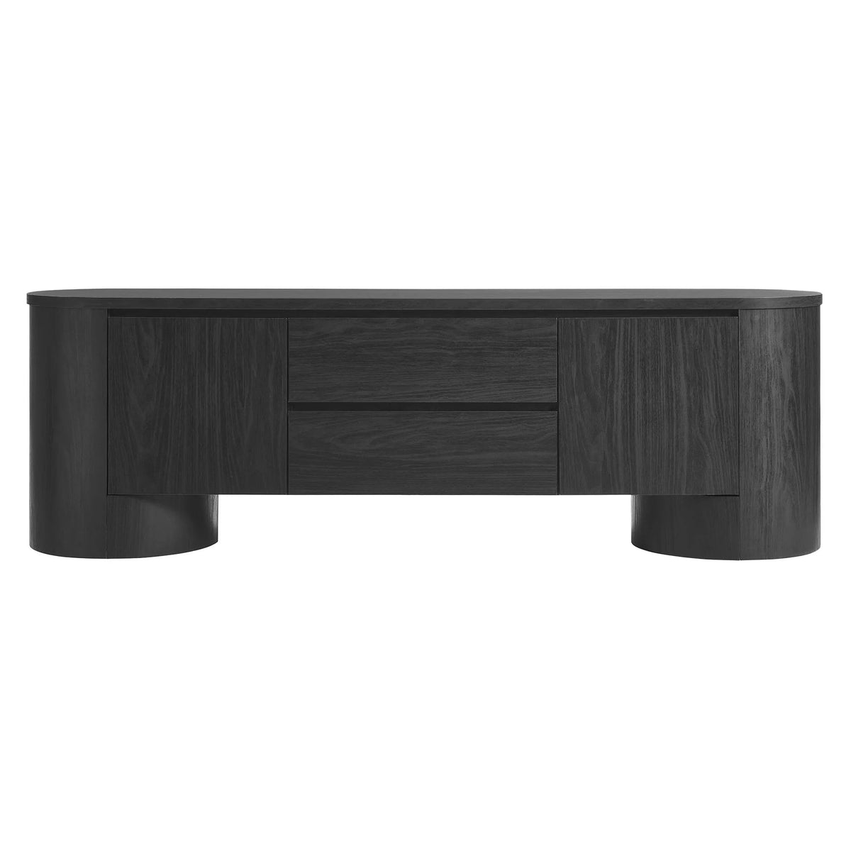 Modway Duval  71 Inch Oval  TV Cabinet in Black by Modway