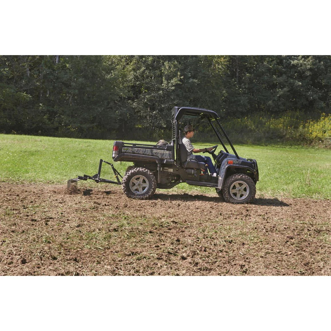 Guide Gear Leveling Landscape Rake, Attachment for ATV, UTV, Vegetable Garden, 60 Wide with 17 Tines