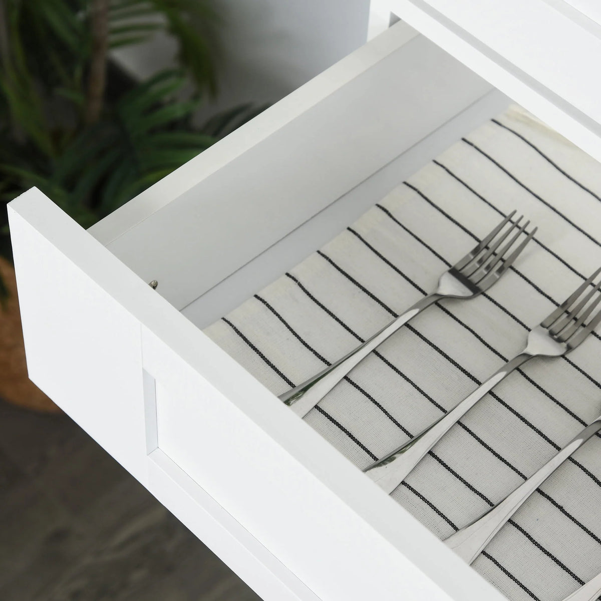 HomCom Modern Kitchen Pantry Freestanding Cabinet Cupboard with Doors and Shelves, Adjustable Shelving