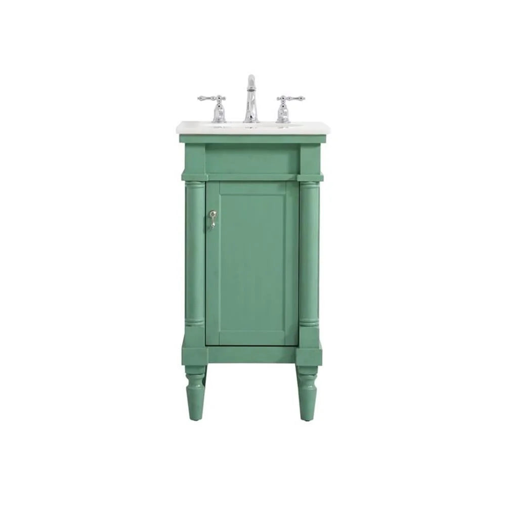 18.5 inch single bathroom vanity in blue