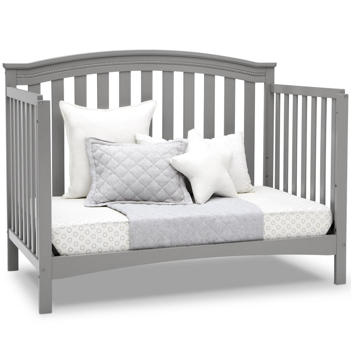 Delta Children Waverly 6-in-1 Convertible Baby Crib. Grey