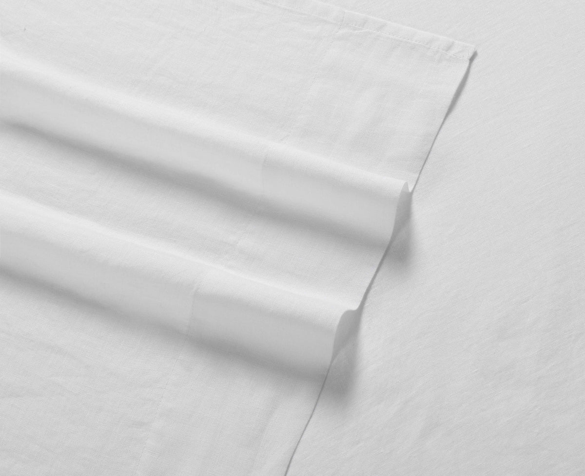 Brooklyn Loom Flax Linen 100% Linen Deep Pocket Olive Green 4-Piece Queen, All Season, Adult Size, OEKO-TEX Certified