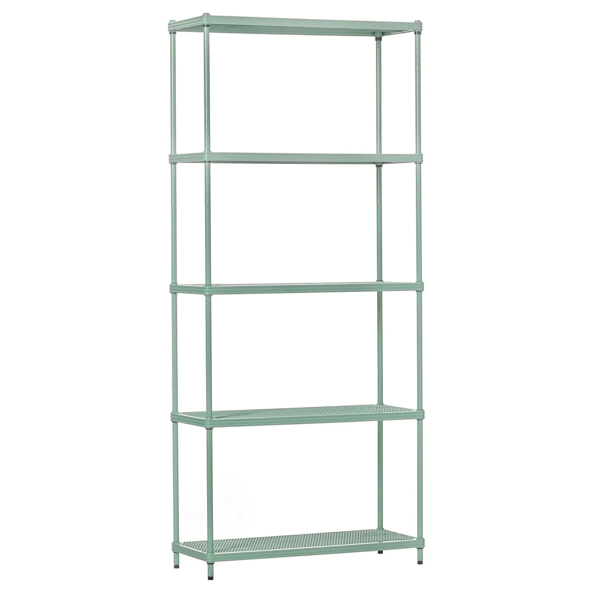 Design Ideas MeshWorks 5 Tier Steel Storage Shelving Unit Bookshelf, Green