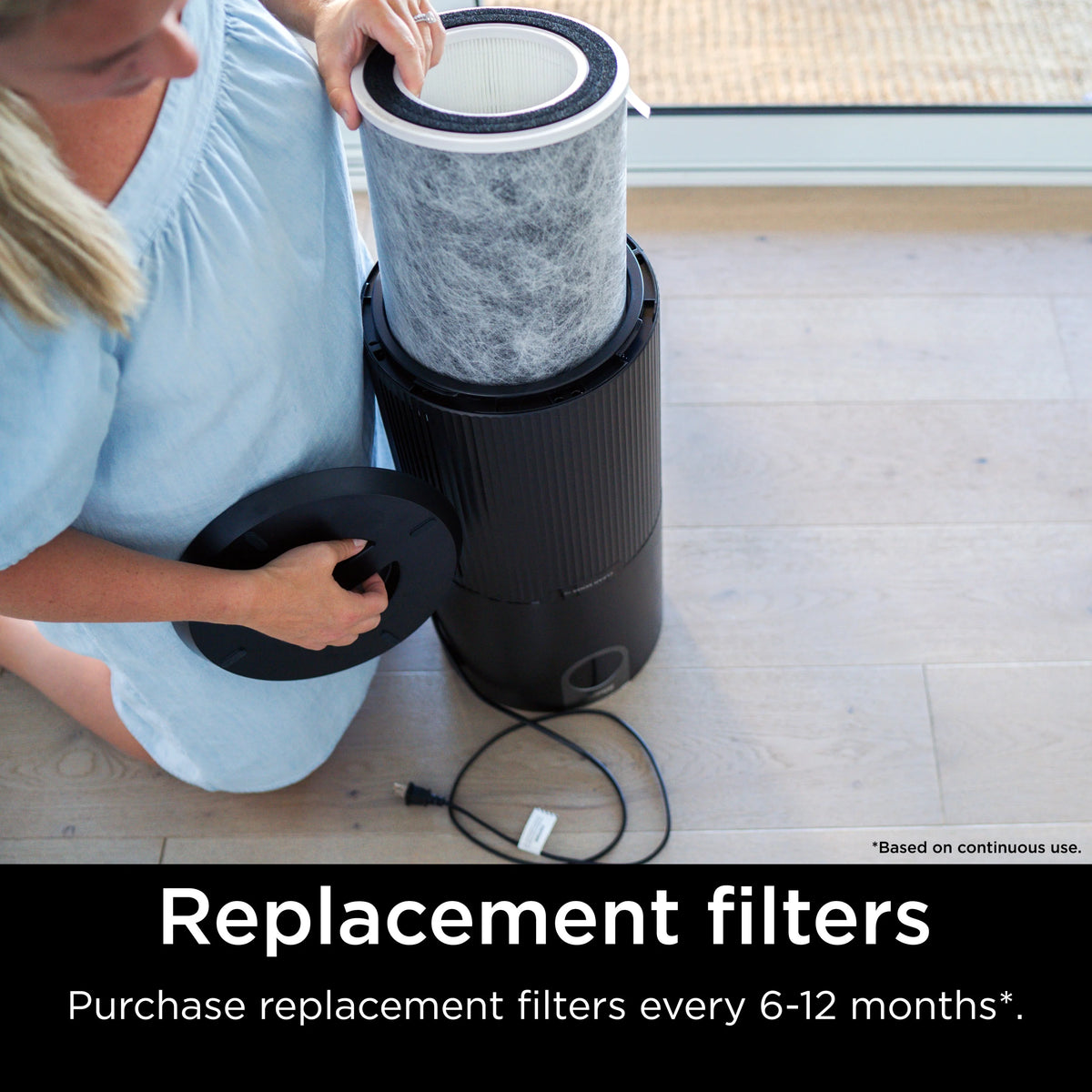 Shark Air Purifier MAX Air Filter, Anti-Allergen with True HEPA, HE2FKBAS