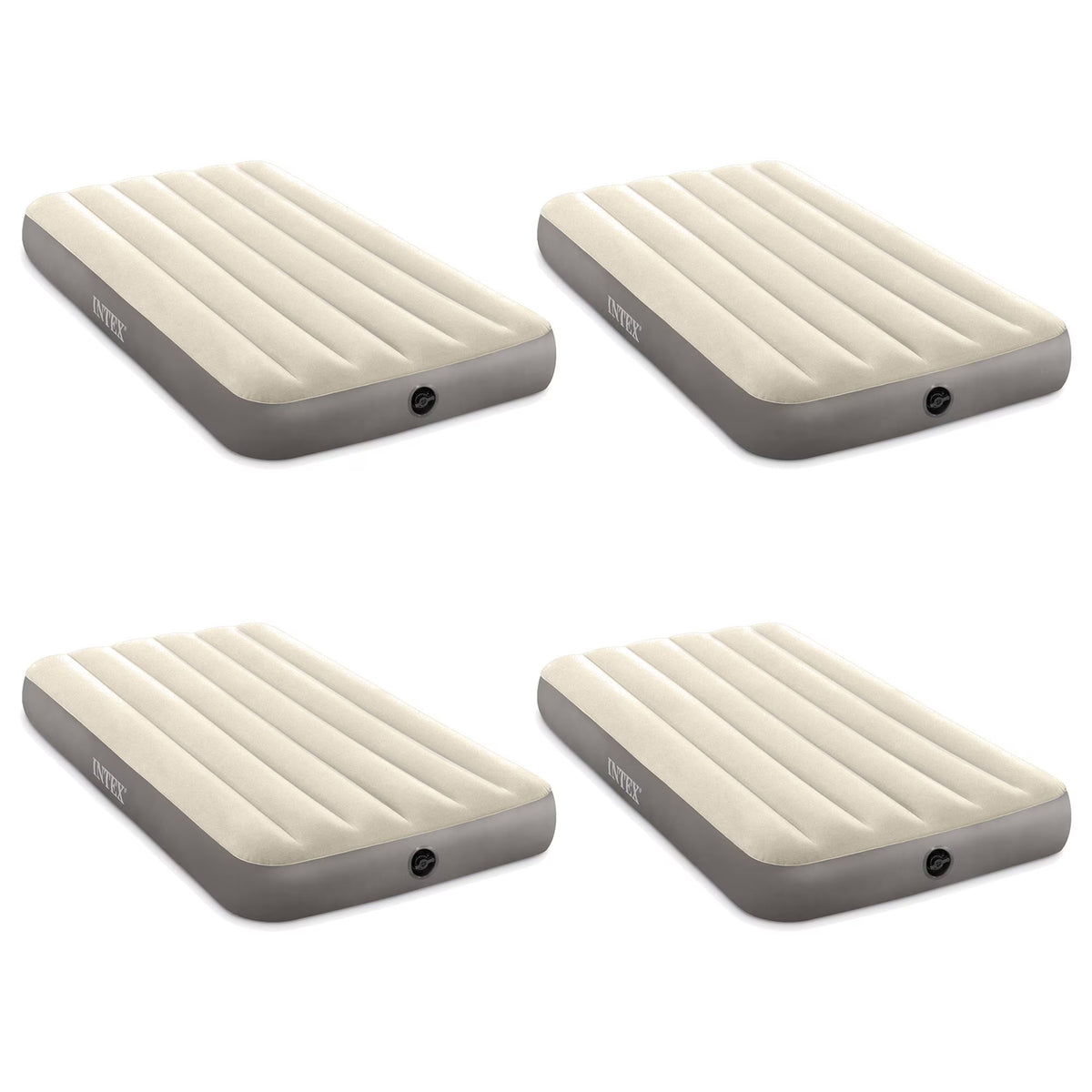 Intex Dura-Beam Standard Single Inflatable Air Mattress, Twin, 4 Pack